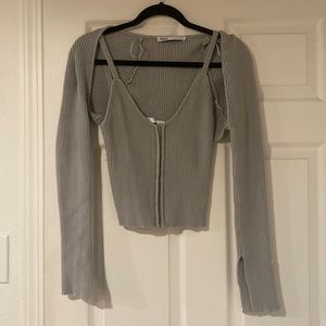 Cardigan shrug set with matching tank top